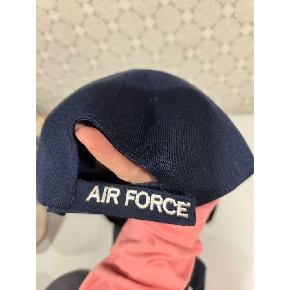 US Air Force Military Embroidered Baseball Cap‎ Hat Lot of 3 Navy - Picture 13 of 13